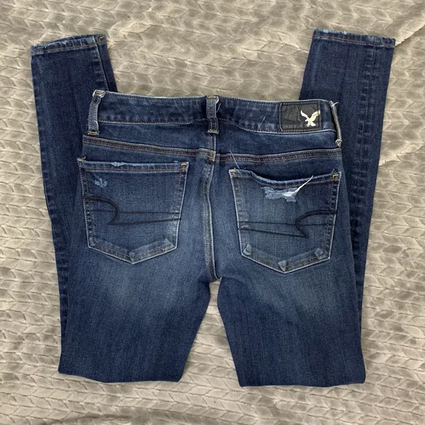 American Eagle 360° Super Stretch Distressed Jeggings Size 0Short - Image 9