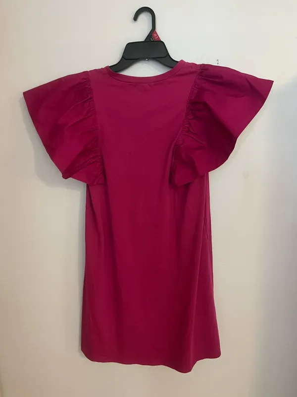 TCEC Vivid Magenta Mini‎ Ruffle Dress - Image 2