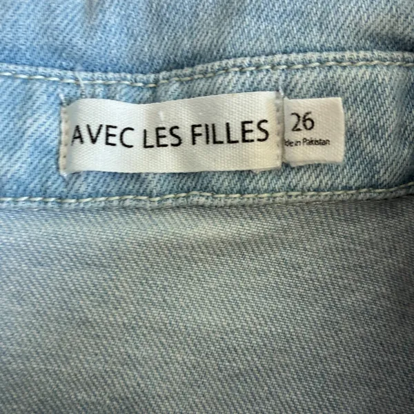 Avec Les Filles Light Wash‎ Denim Short Sleeve Button Front Utility Jumpsuit 26 - Image 8