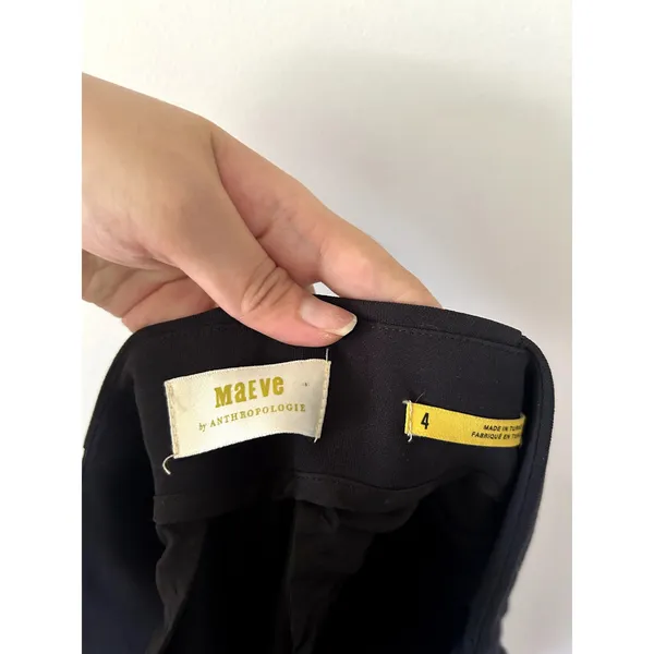 Anthropologie Maeve Tailored City Dress Black Shorts Size 4 - Image 4