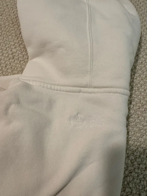 Glossier hoodie embroidered White - Image 2