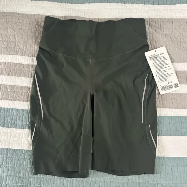 Lululemon Base Pace High-Rise Reflective Short 8" Smoked Spruce Green 6 - Image 6