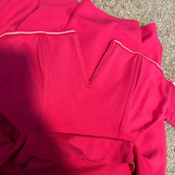 Revolve NBD X NAVEN Bright Barbie Pink Boned Bodice V Cut Mini Dress Sz Medium - Image 14
