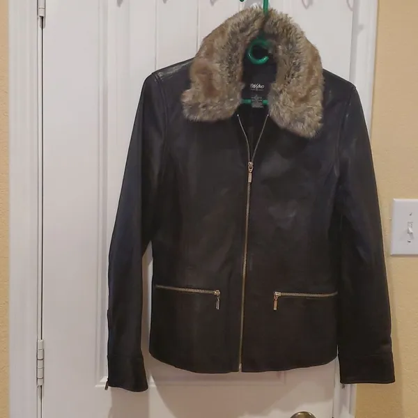Mossimo Supply Co. BLACK Leather Jacket- Size S - Image 4