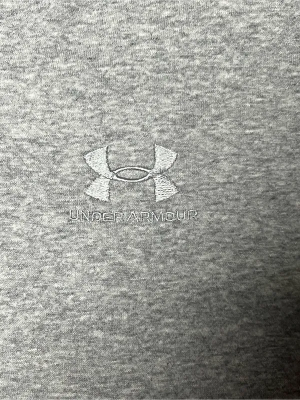 Under Armour Women's Gray Cropped Full Zip Hoodie Sweatshirt Loose Fit Large L - Image 2