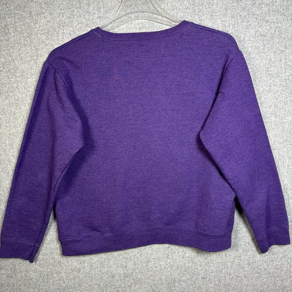 Hanes Womens Sweatshirt Comfort Blend‎ Purple Large Long Sleeve Cotton Blend - Image 12