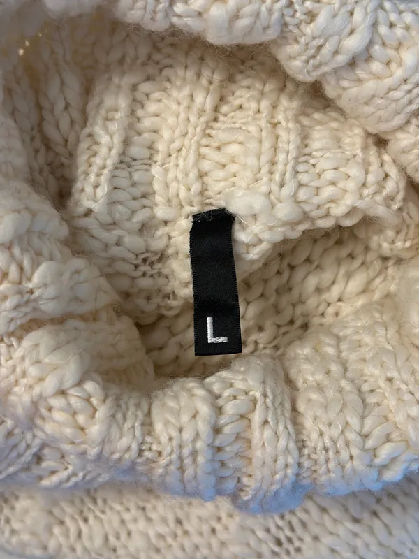 Divided H&M Cream Turtleneck Batwing Sweater - Image 5