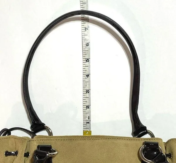 BCBG Suede Leather Tan / Brown Bag - Image 10
