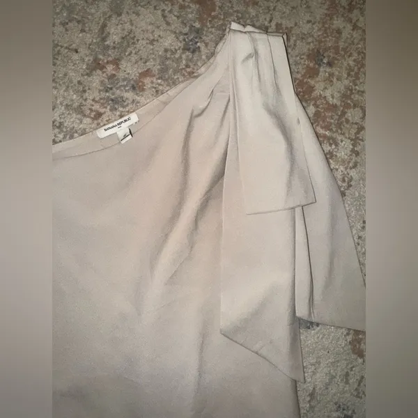 🌼Banana Republic Tan Wrap Blouse Asymmetrical Work - Image 4