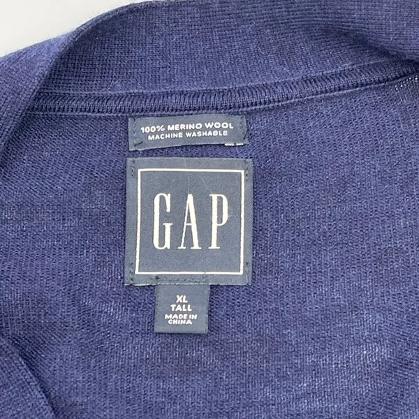GAP Womens Merino Wool Cardigan Sweater Size XL Tall Academia Preppy Layer - Image 8