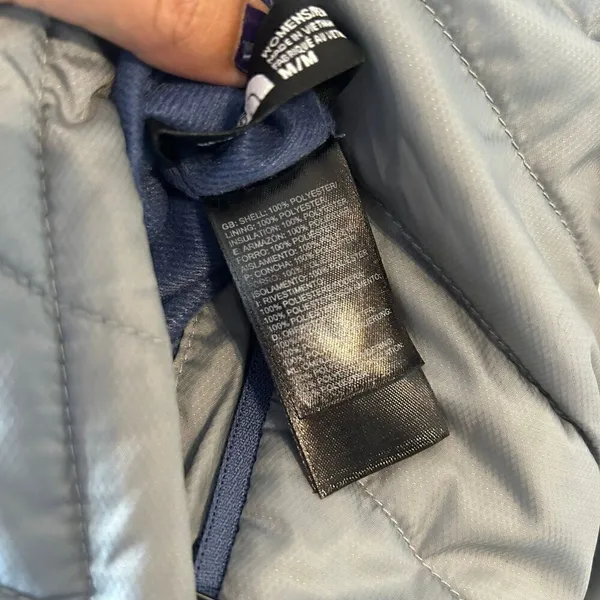 The North Face blue gray mossbud swirl reversible jacket top women’s M - Image 8