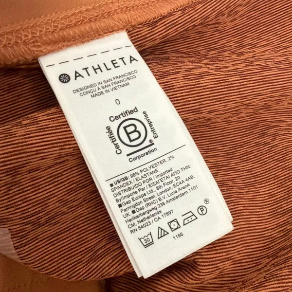 Athleta Echo Shorts Rust Orange Athletic Pocket Shorts Size 0 - Image 5