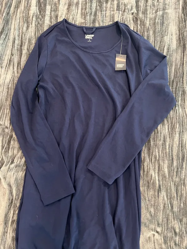 Lands' End Classic Navy Blue Nightgown Size S - Image 2