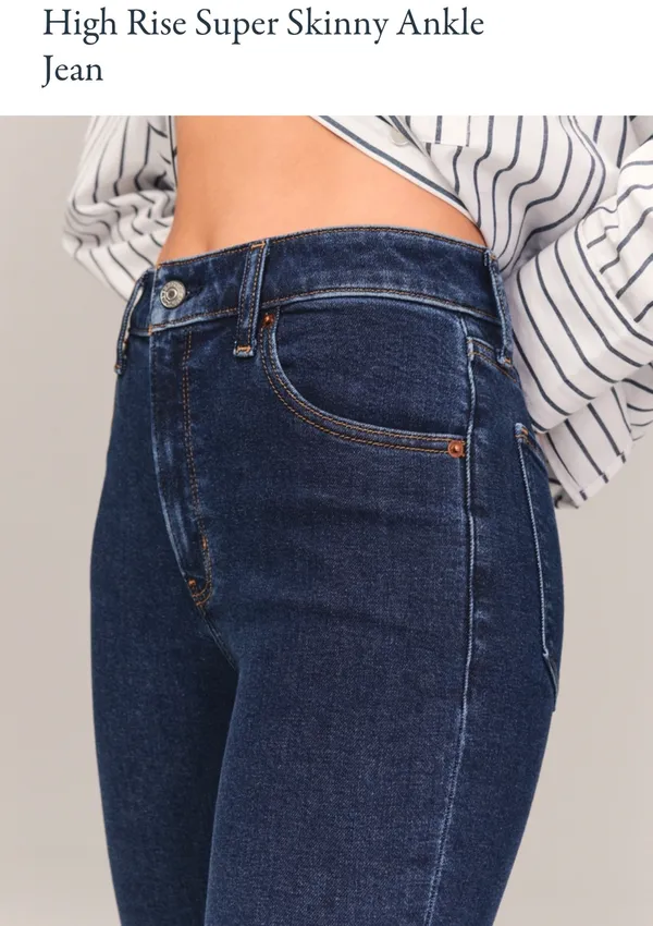 Abercrombie High-Rise Super Skinny Ankle Jeans - Image 7