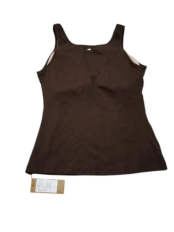 OGL Cotton Lyocell U-Neck Bra Tank Top Brami Brown Women's Size XL - Image 2