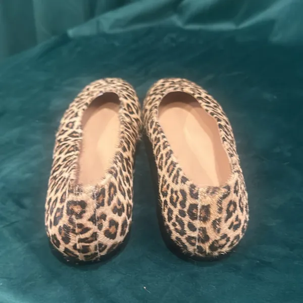 Loft Leopard Print Women's‎ Flats Black Size 7 - Image 2