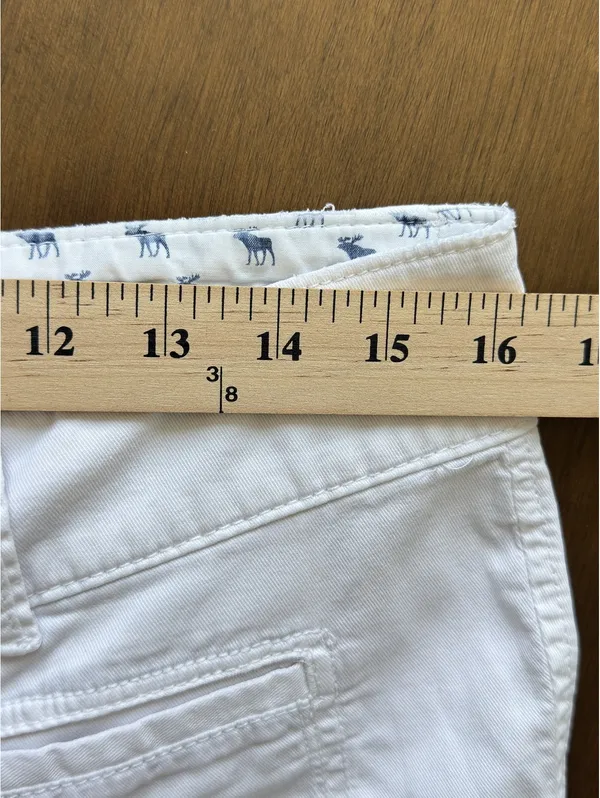 Abercrombie & Fitch White Bootcut Pants Low Rise Front Patch Pocket Women’s 6 - Image 7