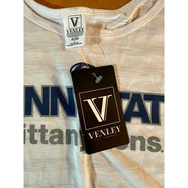 Venley Penn State Nittany Lions Unisex Tank Top‎ Cream Heathered S Sports Logo - Image 4