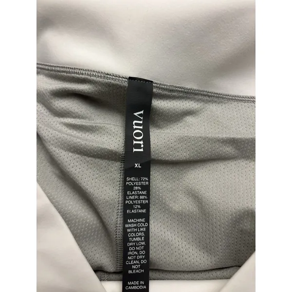 Vuori Womens Skirt Volley Skort White Tennis Golf Built In Shorts Sz L - Image 4