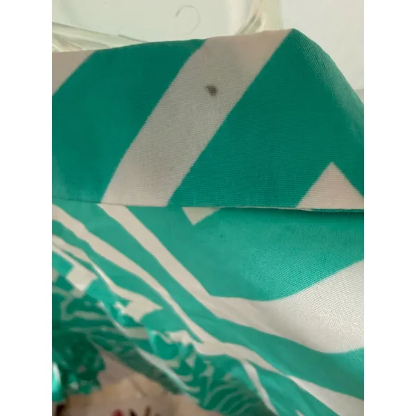 PinkBlush Maternity Mint Green Geometric Tunic Blouse Roll Tab Sleeve Small NWT - Image 10