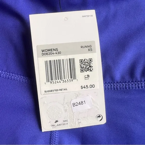 Nike NEW Women's Dri-Fit Fast Mid Rise Purple Swoosh Shorts Size XS SKU#B2481 - Image 6