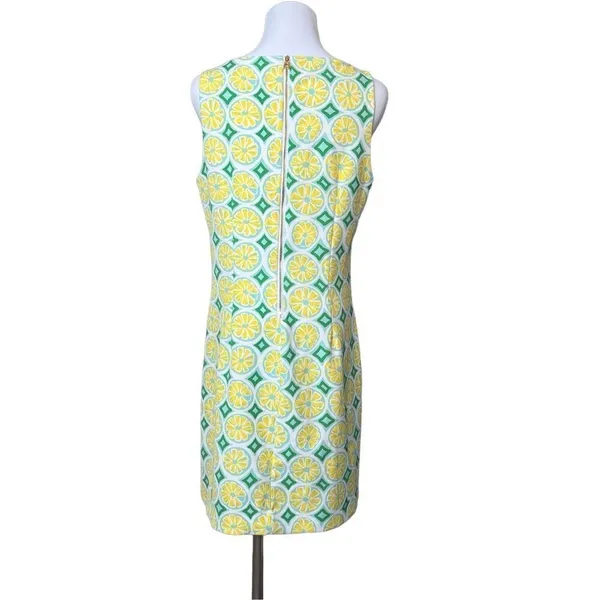 Sail to Sable Lemon Print‎ Sleeveless Shift Dress MEDIUM Diamond Colorful - Image 5