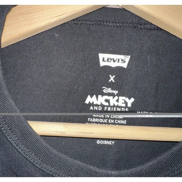 Levi's Disney Mickey And Friends T-Shirt Womens Sz M Black Short Sleeve Pullover - Image 4