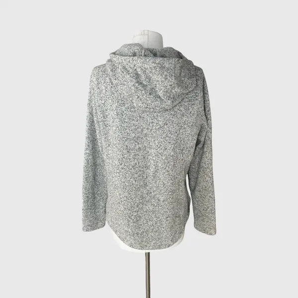 The North Face Crescent Hoodie Pullover Knit Sweatshirt Toggle Gray Womens Large - Image 4