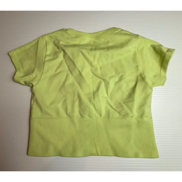 Offline by‎ Aerie Seamless Ribbed Crop Top Neon Lime Green XS TP Athletic - Image 6