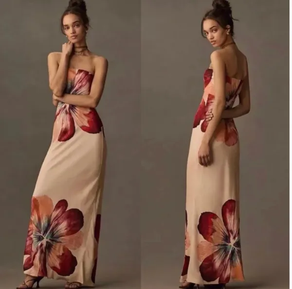 Anthropologie Strapless Dress Maxi Medium - Image 7
