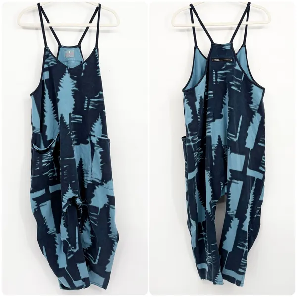 FP Movement Womens Hotshot Winter Forest Navy Boho Slouchy Jumpsuit Size M - Image 3