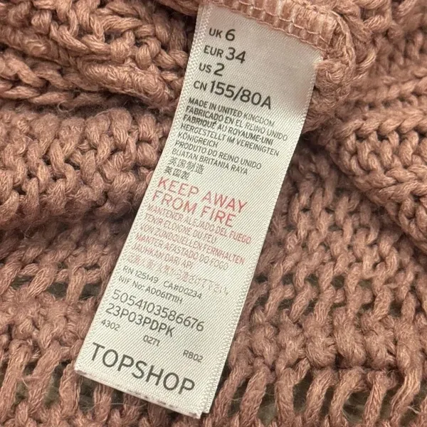 Topshop oversized pink cardigan size 2 - Image 3