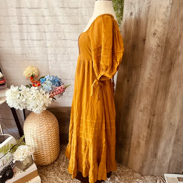 Free People Ochre Let’s Be Friends Dress - Image 8