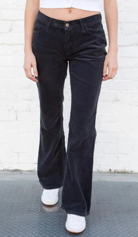 brandy melville navy flared corduroy pants - Image 3