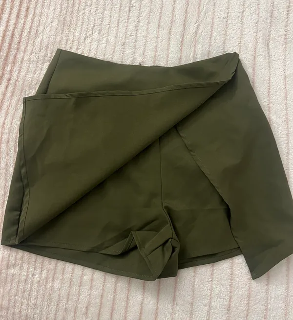 Blue Blush Wrap Olive Mini Skort - Image 4
