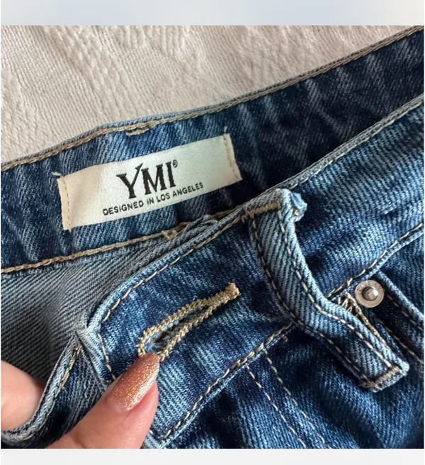 Revolve Ymi denim split skirt midi - Image 5