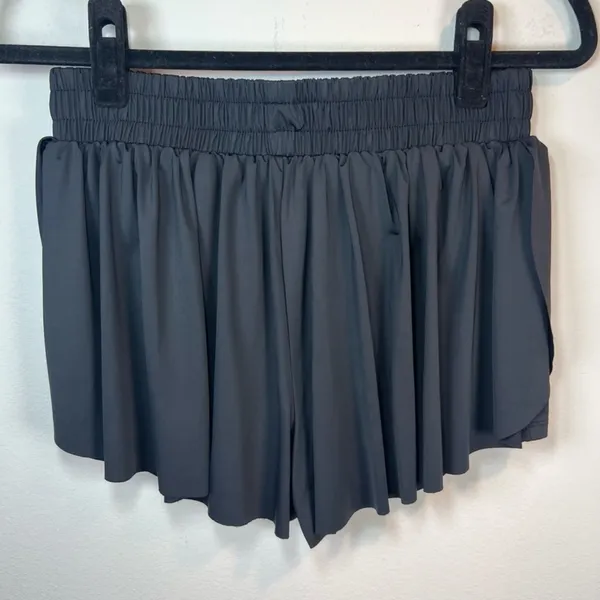 Luogongzi 2-in-1 Flowy Running Shorts Black Pull On Stretchy Gym Athletic Large - Image 7