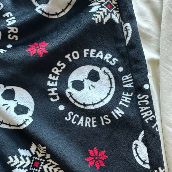 Disney NIGHTMARE BEFORE CHRISTMAS Fleece Lounge Pajama Sleep Pants Small Jack - Image 3