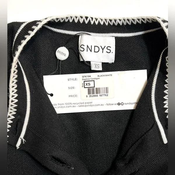 SNDYS Daphne Cardigan in Black, size XS - Image 7