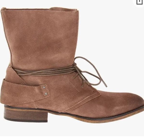 Carlos Santana Brown Suede Leather Vicksburg Slouchy Coastal Cowgirl Chunky Comb… - Image 3