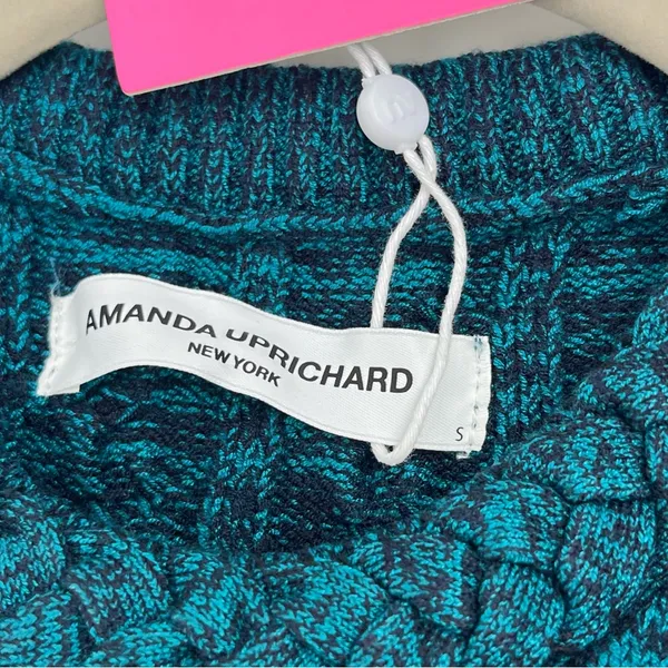 Amanda‎ Uprichard Braylen Bold Knit Sleeveless Dress Teal Womens Size Small NEW - Image 3