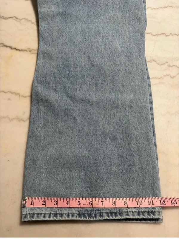 SKY Women's Wide Leg Light Blue Jeans - Image 4