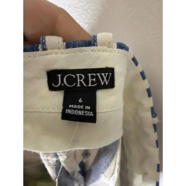 NWT J Crew wide leg essential pants in sailor stripe blue white‎ pleated BZ746 6 - Image 6