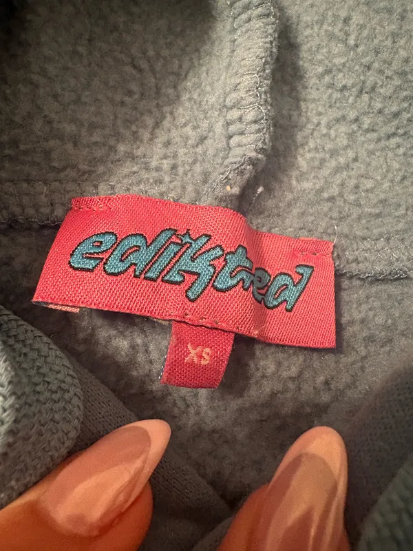 Edikted blue number hoodie - Image 2