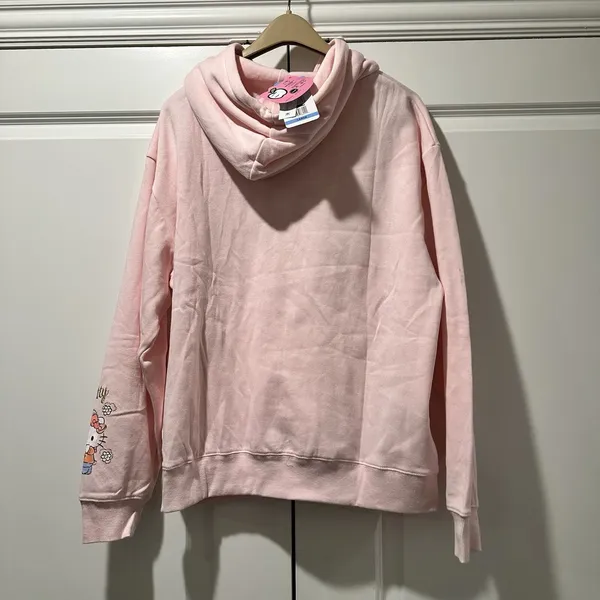 HELLO KITTY NWT Women's Sweatshirt Hoodie Kitty & Friends Go Camping XL - Image 5