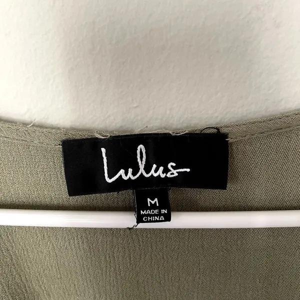 Lulus maxi dress sage green rayon wraparound style‎ lining v-neck summer pocket - Image 3