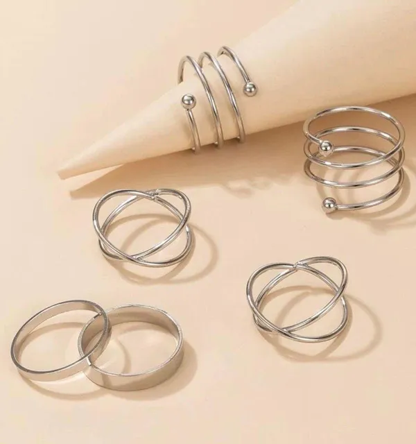 Boutique Cross Decor /fashion ring 6Pcs - Image 4