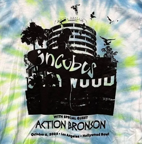 Incubus and Action Bronson at The Hollywood Bowl Tour Tee 2x - Image 2