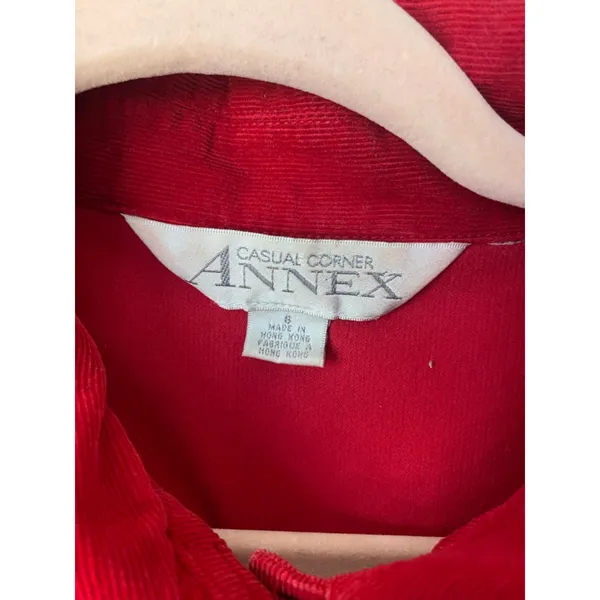Casual Corner Annex Corduroy‎ Shirt Button Up Shacket 100% Cotton Scandi Holiday - Image 4