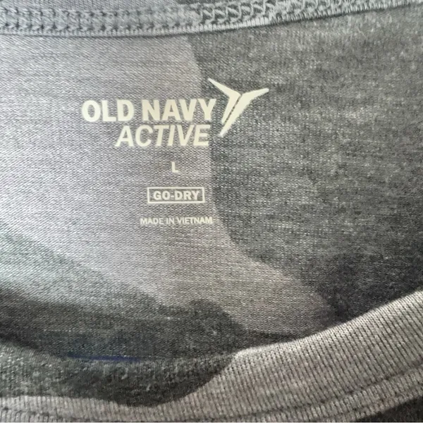 Old Navy Active Go Dry Women's Charcoal Camo Athletic Workout Tank Top Sz L - Image 6